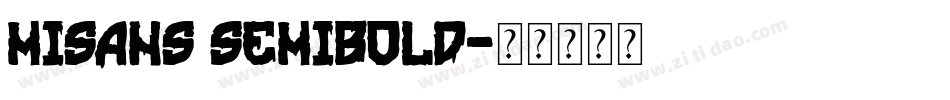 MiSans Semibold字体转换